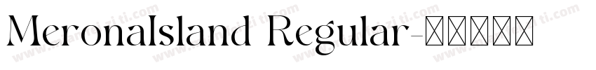 MeronaIsland Regular字体转换
